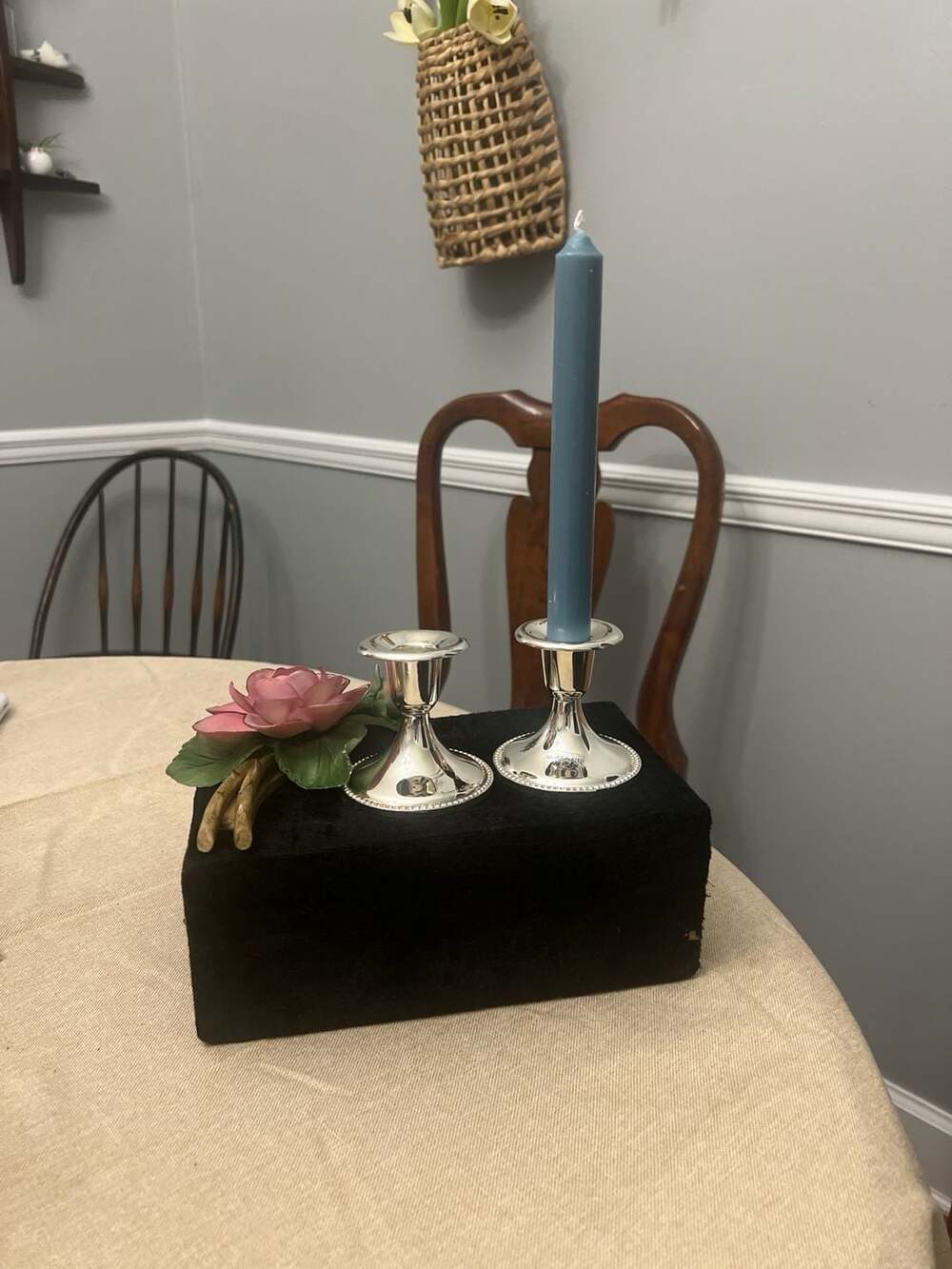 Gift Gallery Silver Plated Beaded Edge Candlestick Holders, Pair